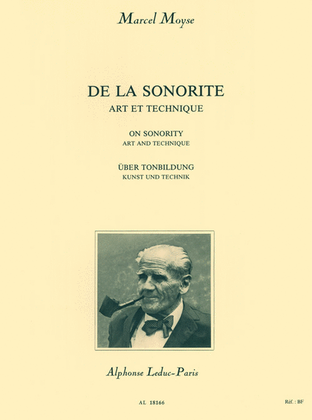 Book cover for De La Sonorite: Art et Technique