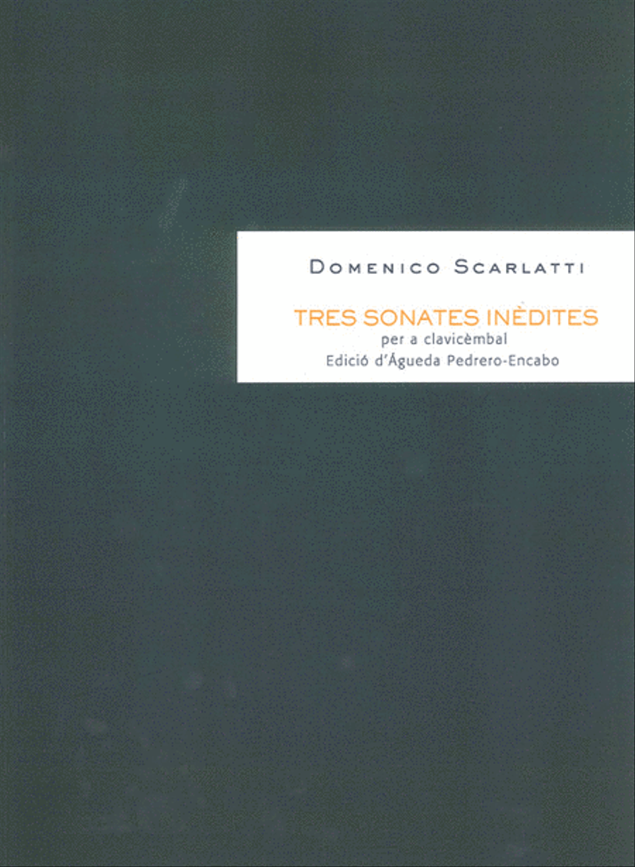 Tres sonates inèdites Tres sonates inèdites Harpsichord scores gallery preview page 1