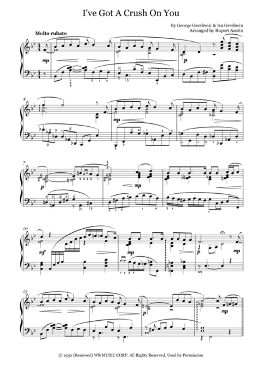 I've Got A Crush On You Piano Solo scores gallery preview page 2