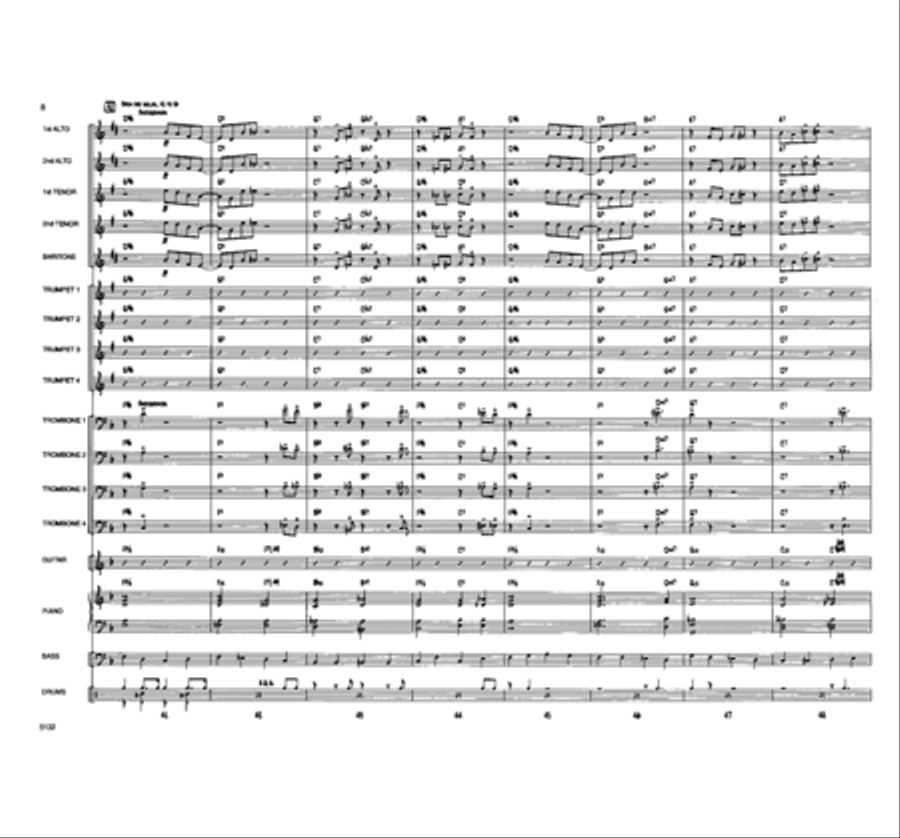 A Shuffle for Uncle Guido Jazz Ensemble scores gallery preview page 7