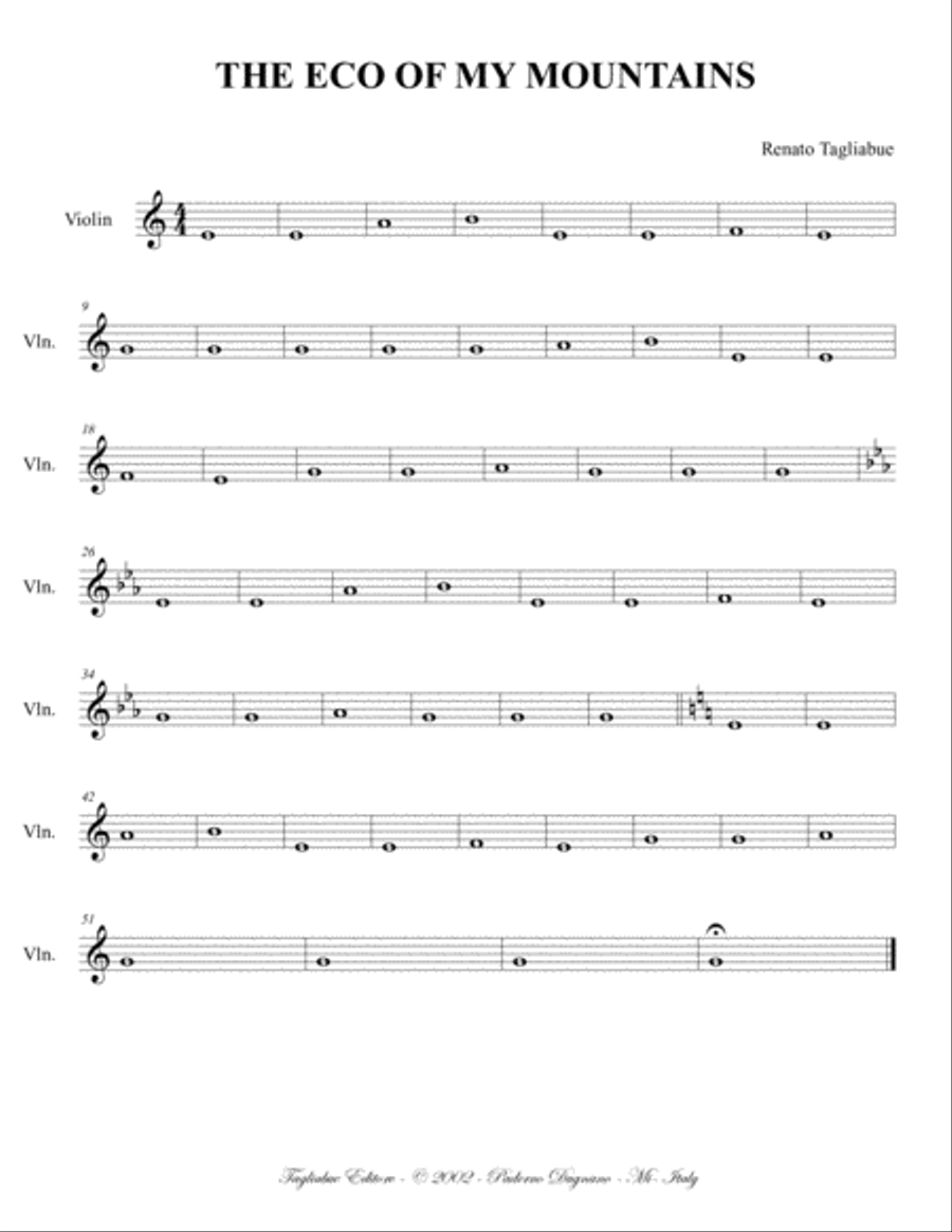 THE ECO OF MY MOUNTAINS - Tagliabue - Trio Woodwind Trio scores gallery preview page 5