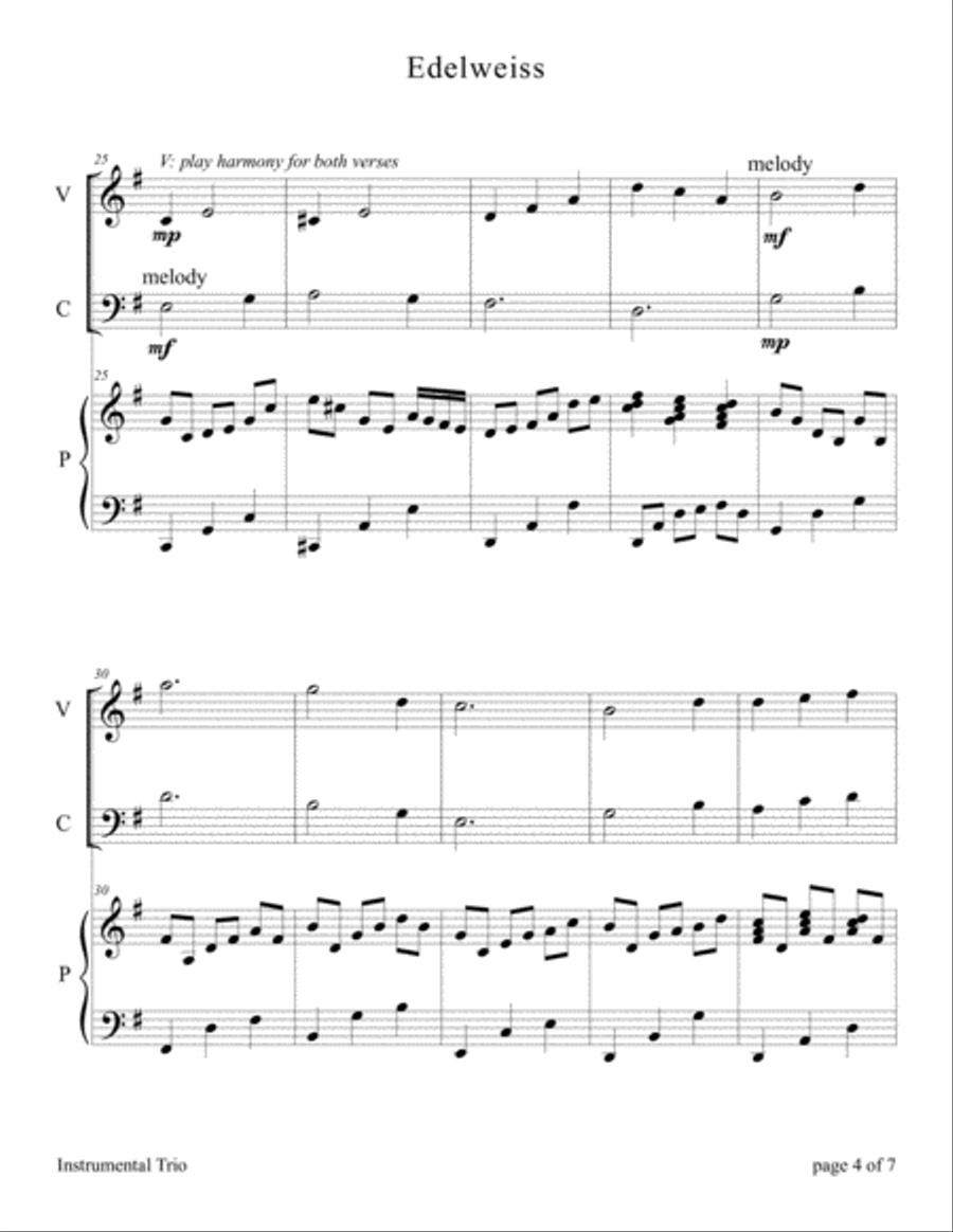 Edelweiss Piano Trio scores gallery preview page 6