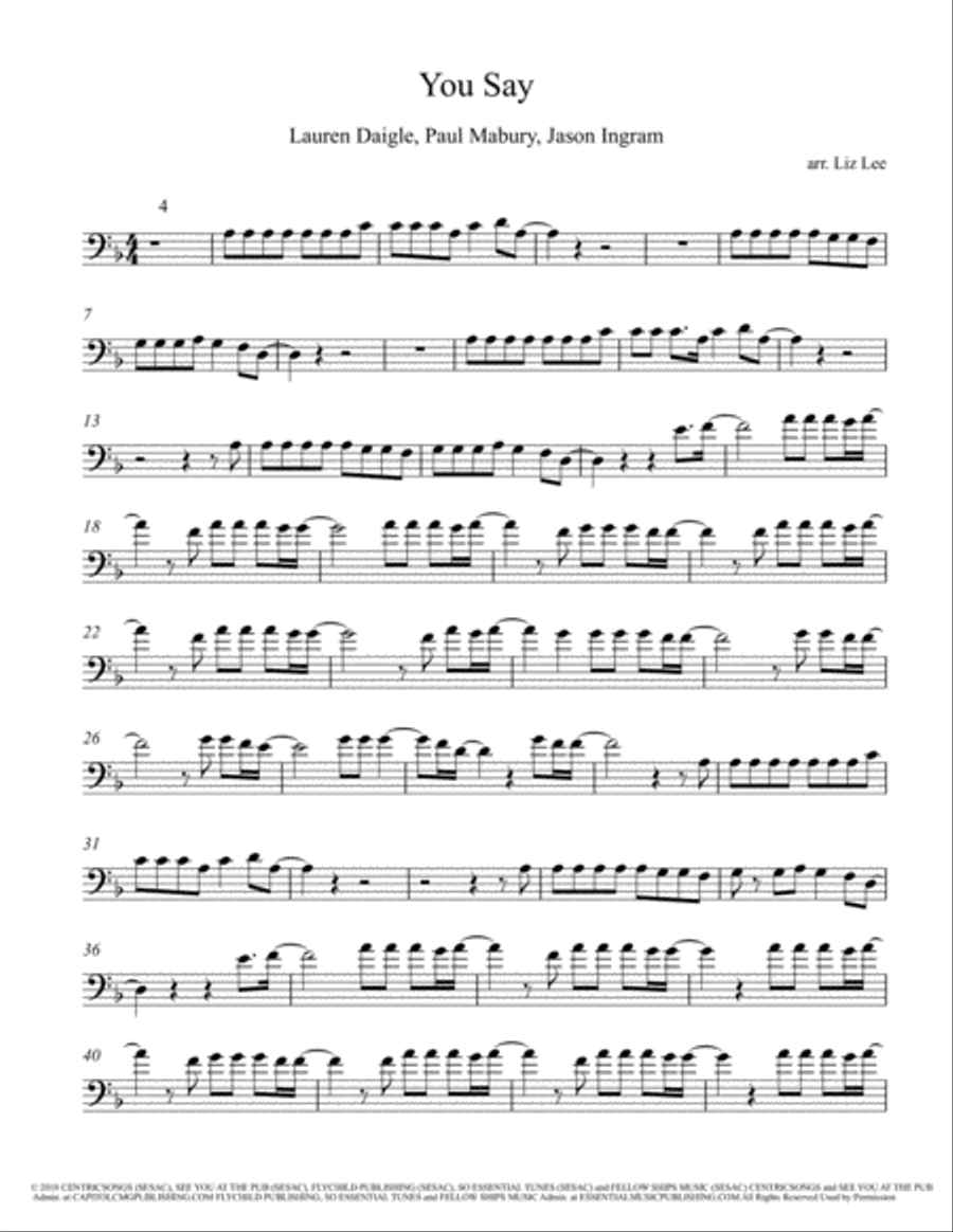You Say Cello Solo scores gallery preview page 2