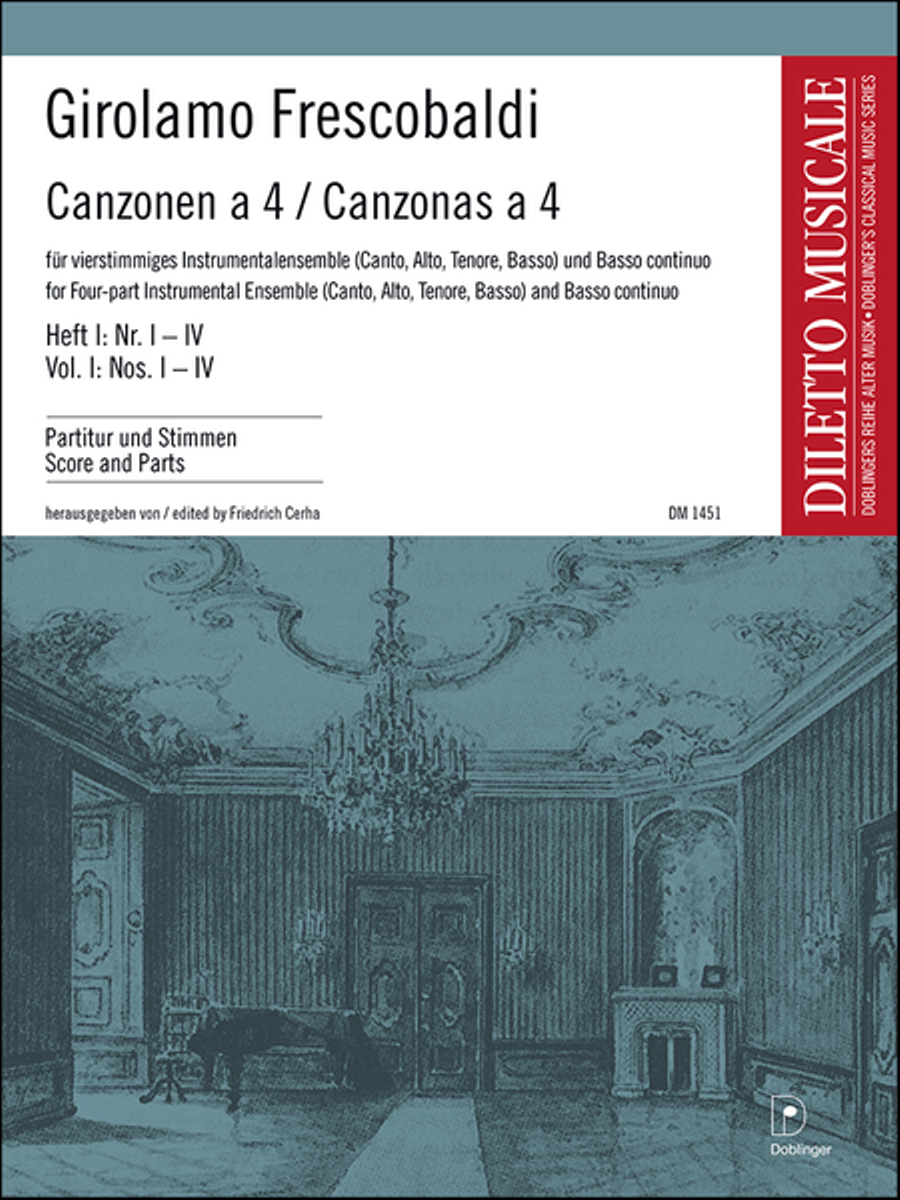 Canzonen a 4 / Heft 1 (Nr. I - IV) Score and Part scores gallery preview page 1