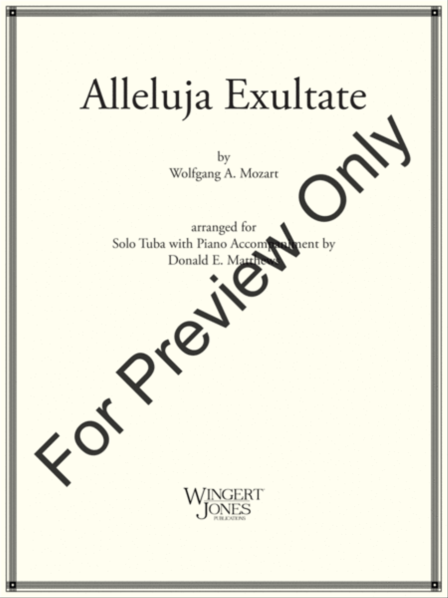 Alleluja Exultate Tuba scores gallery preview page 2