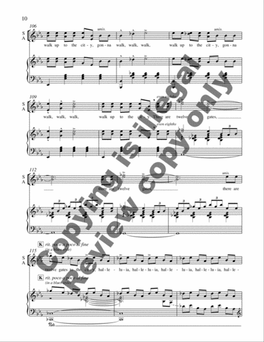 Voices in Song: 4. Twelve Gates to the City SA scores gallery preview page 6