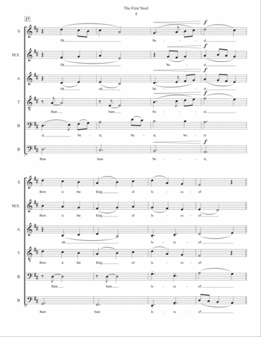 The First Noel - SSATBB Acappella Divisi scores gallery preview page 4