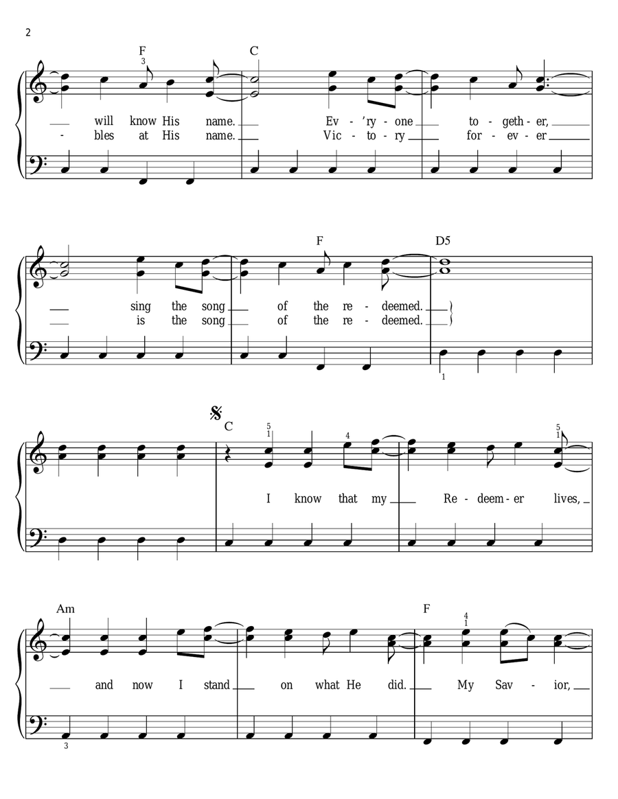 My Savior Lives Voice scores gallery preview page 2