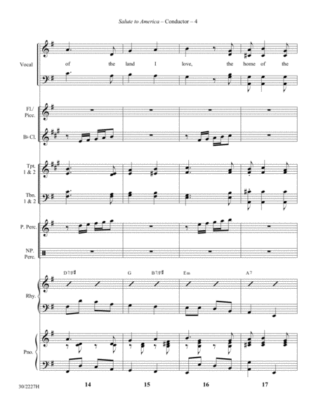 Salute to America - Instrumental Score and Parts