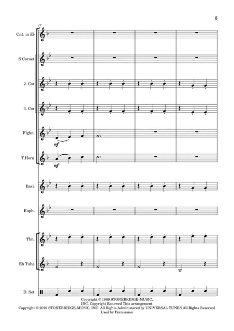 Sweet Caroline Sweet Caroline Brass Band scores gallery preview page 5