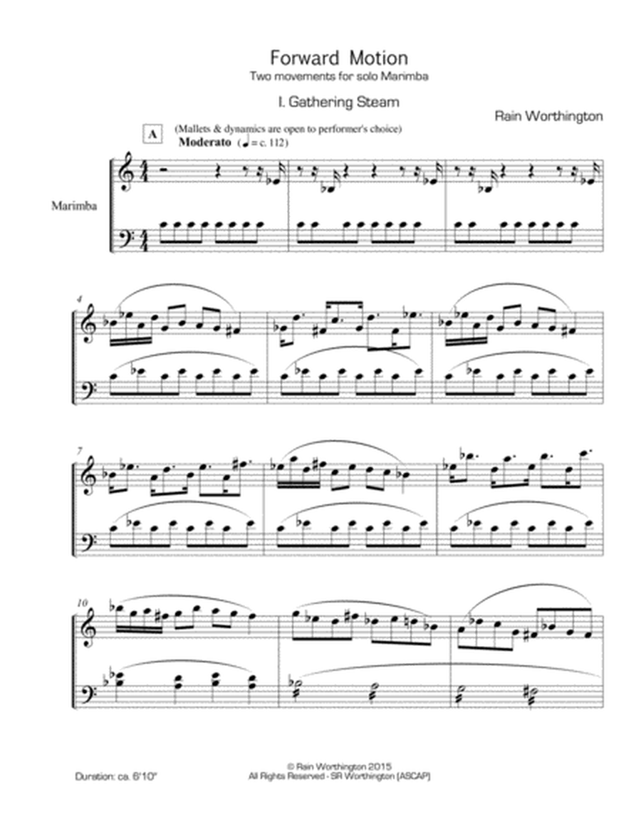 Forward Motion – for solo marimba image number null