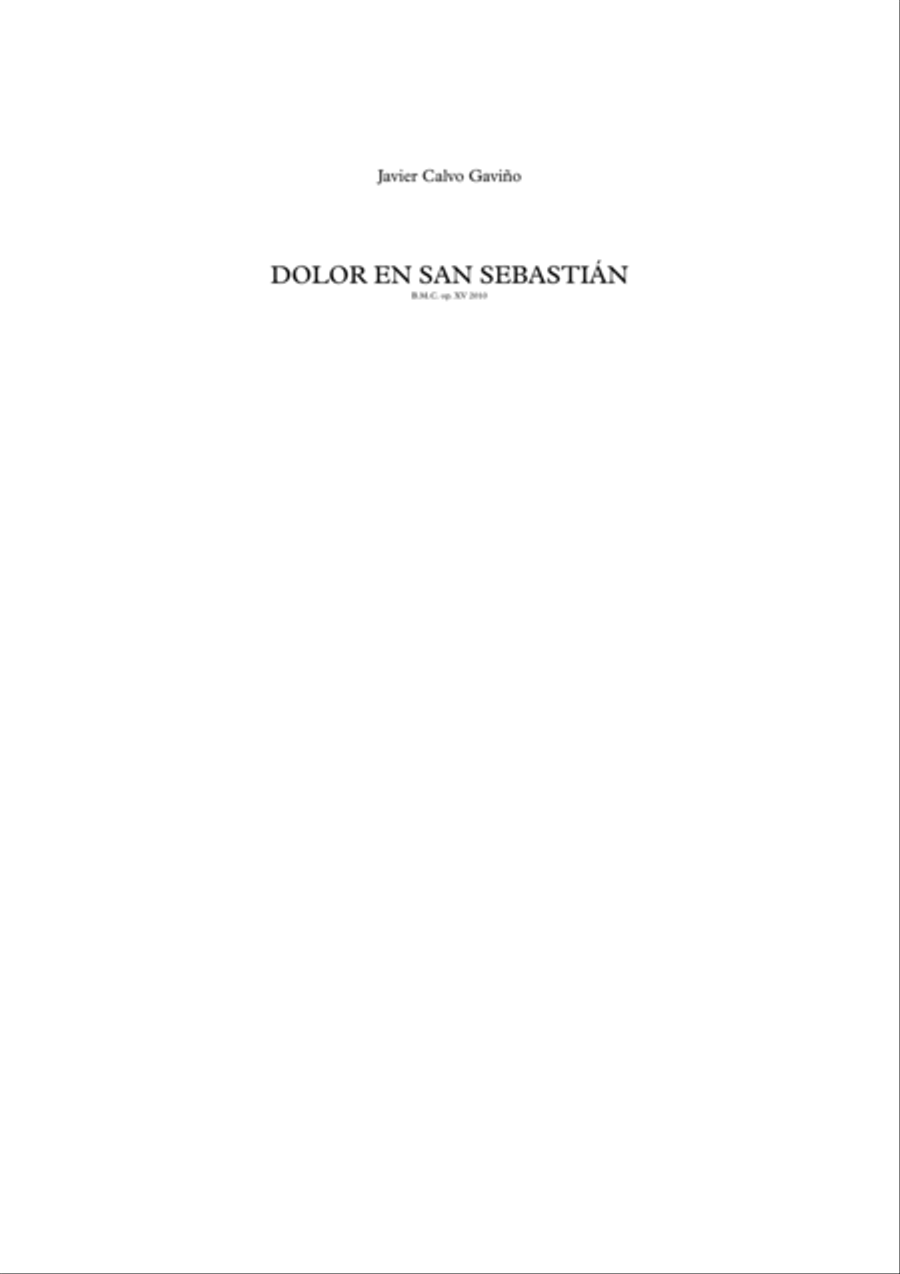 Dolor en San Sebastián Dolor en San Sebastián Concert Band scores gallery preview page 1