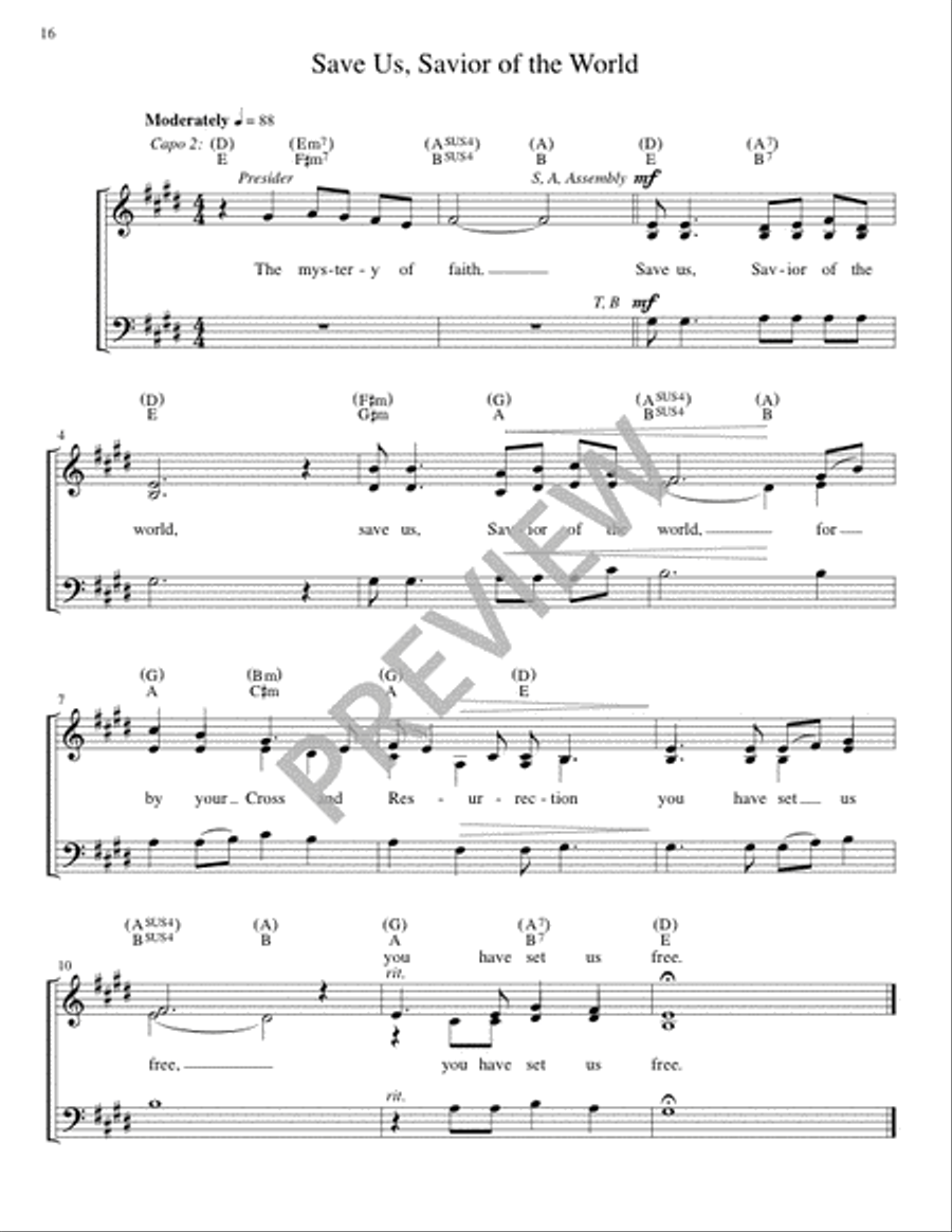 The Glendalough Mass - Guitar edition Guitar scores gallery preview page 17
