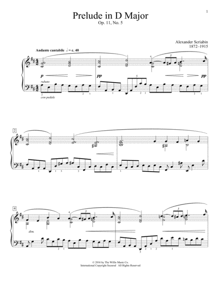 Prelude In D Major, Op. 11, No. 5