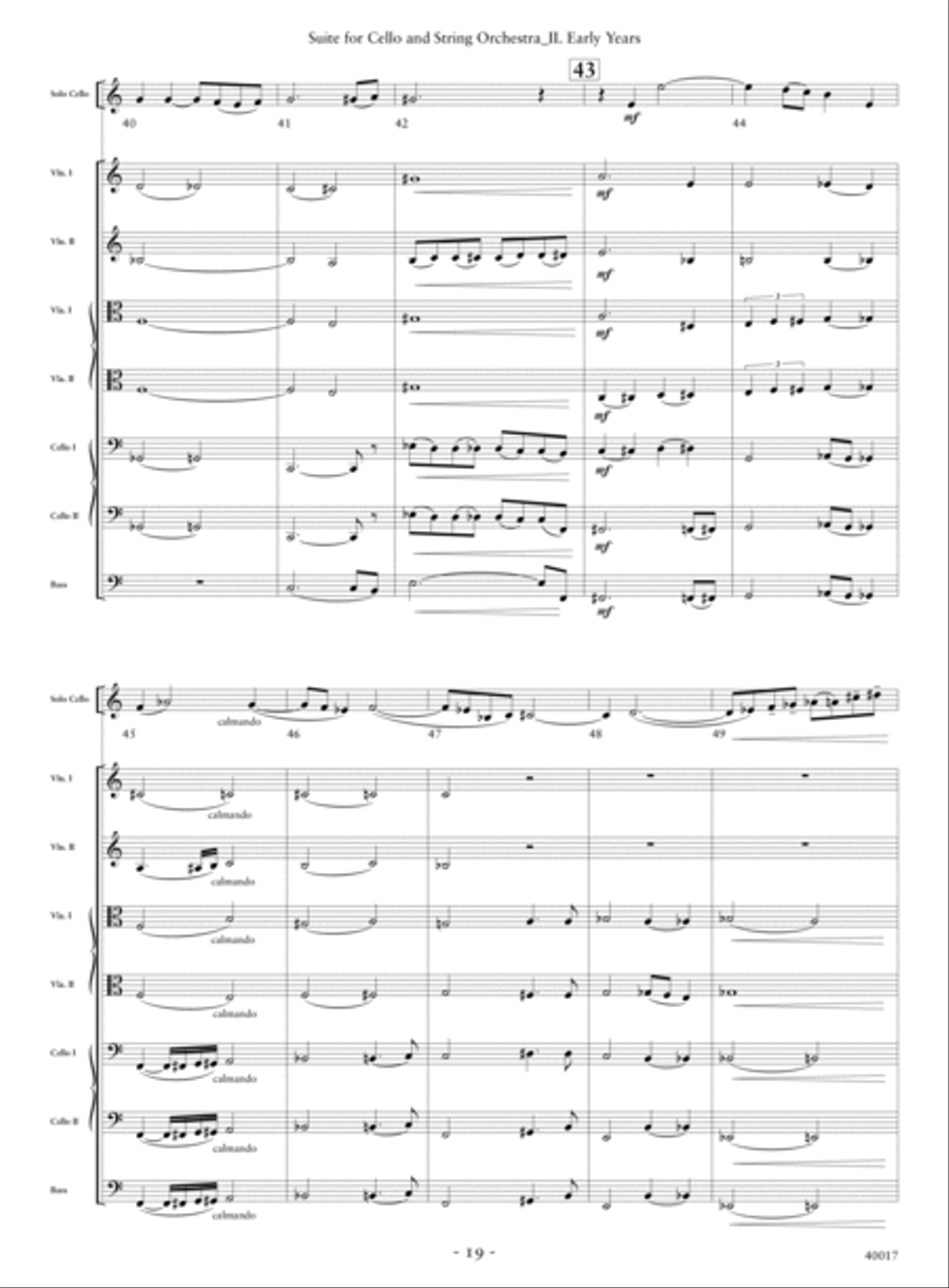 Suite for Cello and String Orchestra String Orchestra scores gallery preview page 12