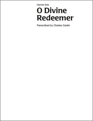 Book cover for O Divine Redeemer - Clarinet