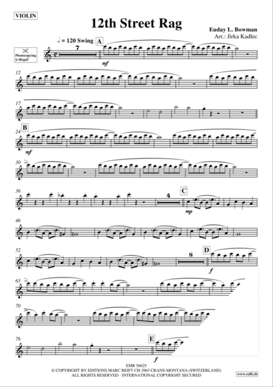 12th Street Rag Violin Solo scores gallery preview page 3