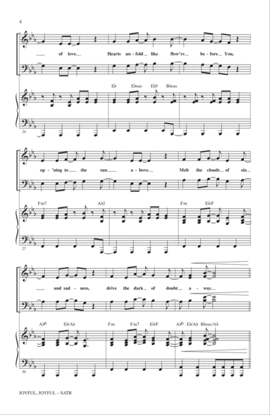 Joyful, Joyful 4-Part scores gallery preview page 3