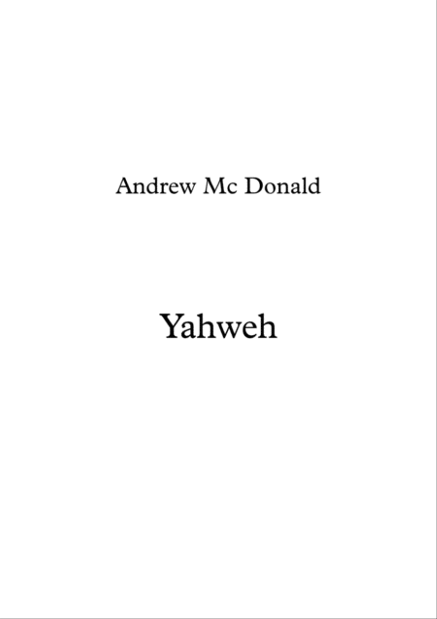Yahweh Yahweh Voice scores gallery preview page 1