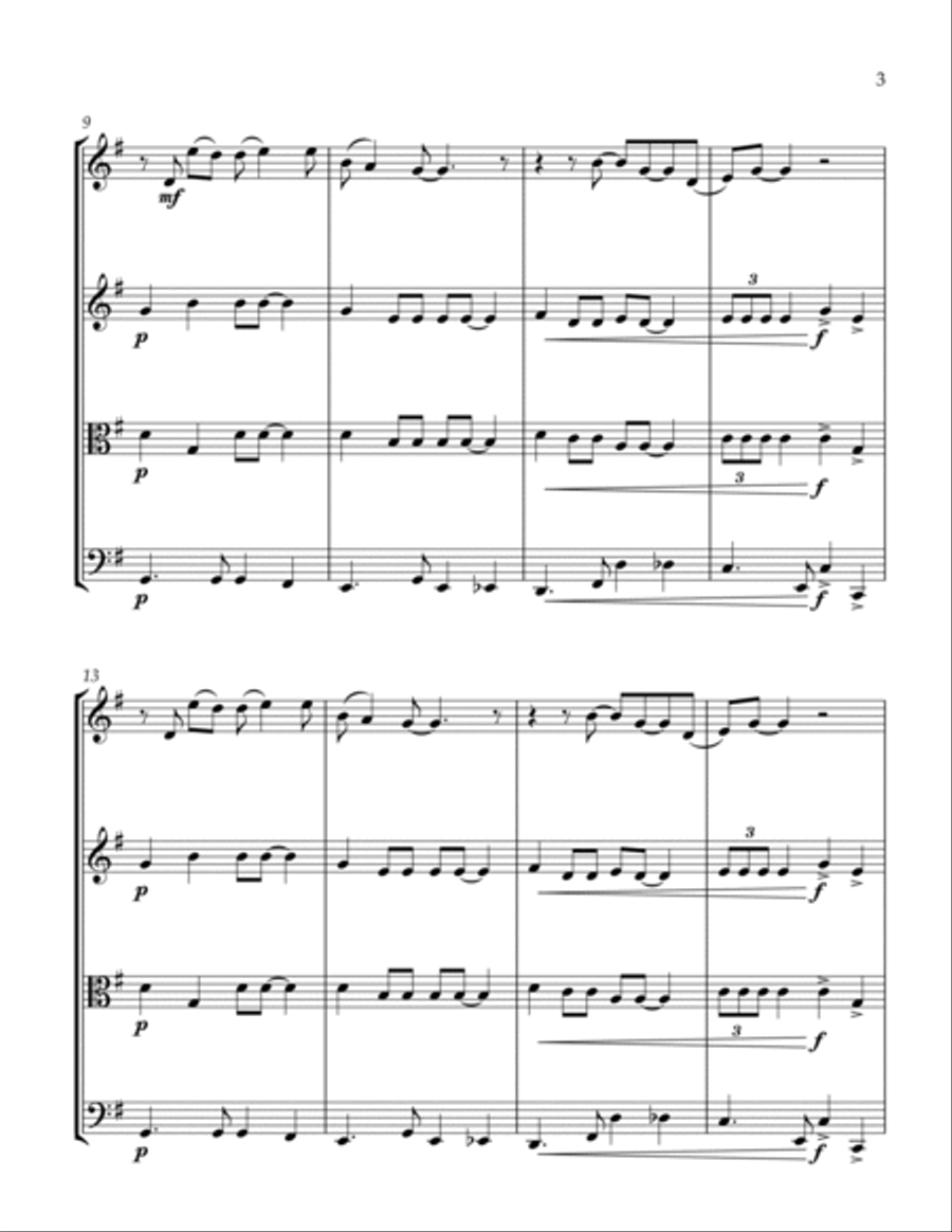 How Sweet It Is (to Be Loved By You) String Quartet scores gallery preview page 3