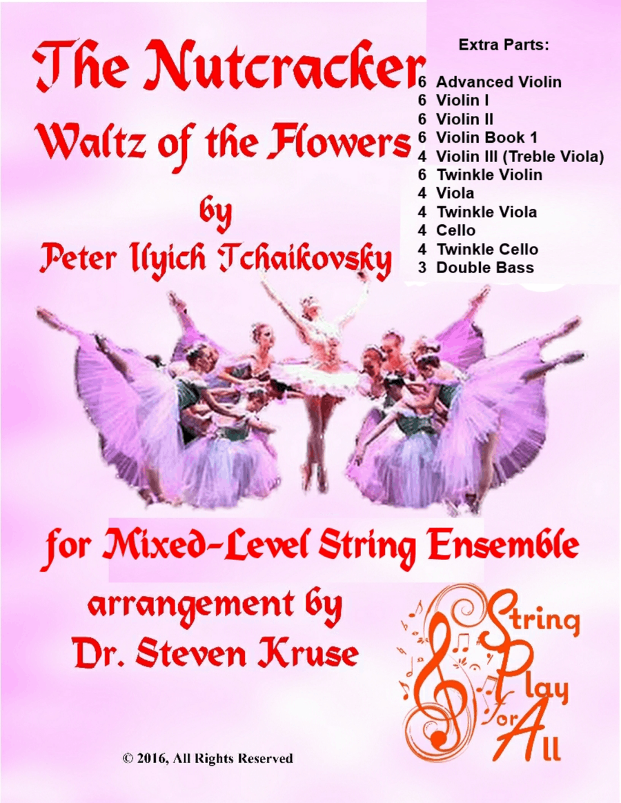 Extra Parts for Waltz of the Flowers from "Nutcracker" for Multi-Level String Orchestra