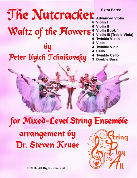 Extra Parts for Waltz of the Flowers from "Nutcracker" for Multi-Level String Orchestra