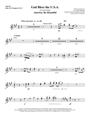 God Bless The U.S.A. - Alto Sax (sub. Trumpet 2-3)