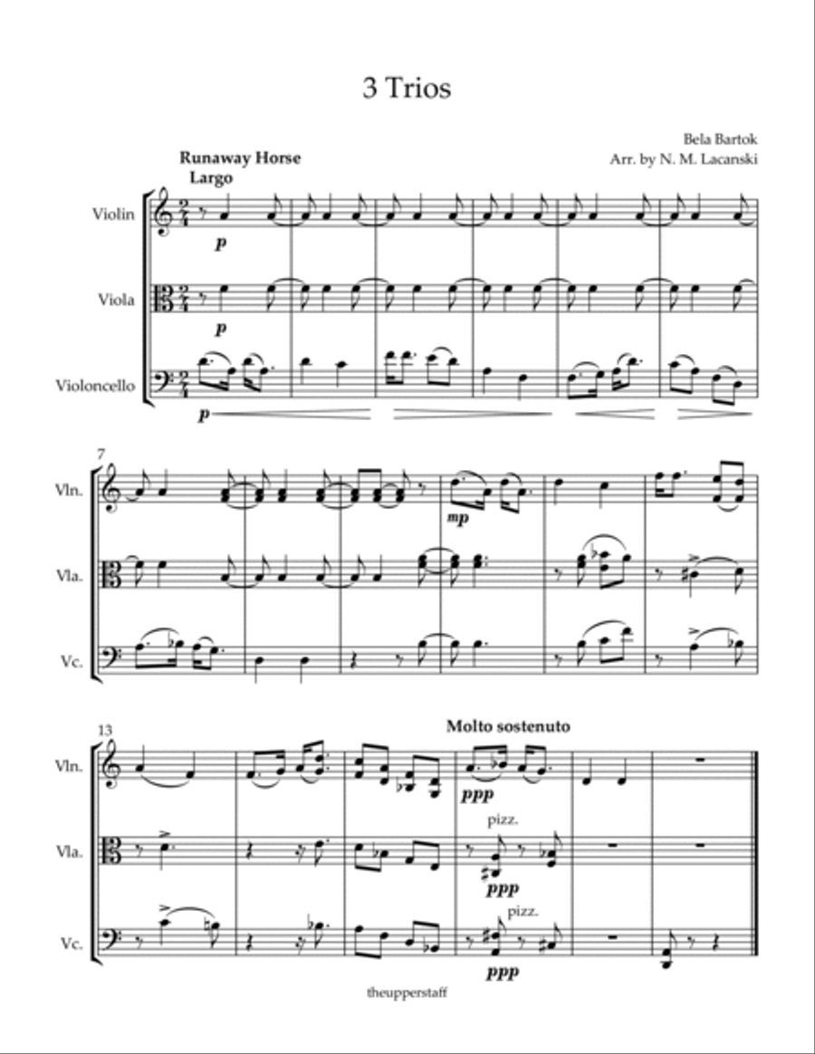 3 Trios Runaway Horse Hometown The Young Bride String Trio scores gallery preview page 2