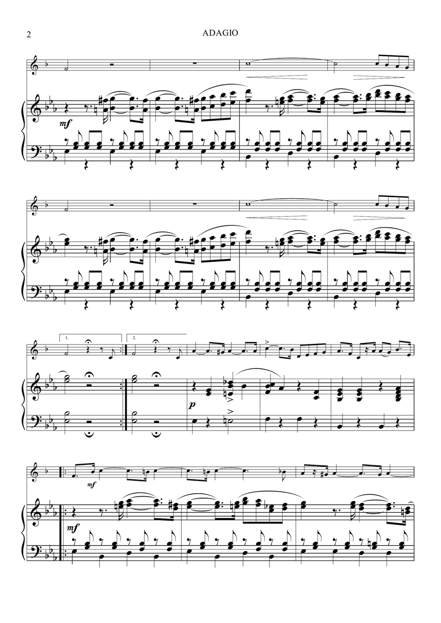 ADAGIO for Trumpet and Piano - by Giuseppe Verdi