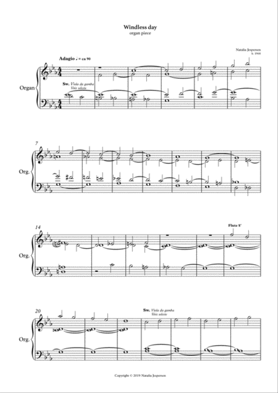 Windless day Windless day Organ Solo scores gallery preview page 1