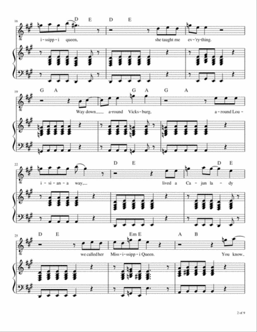 Mississippi Queen Voice scores gallery preview page 3