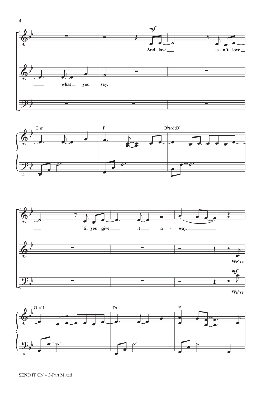 Send It On (arr. Cristi Cary Miller) 3-Part scores gallery preview page 2