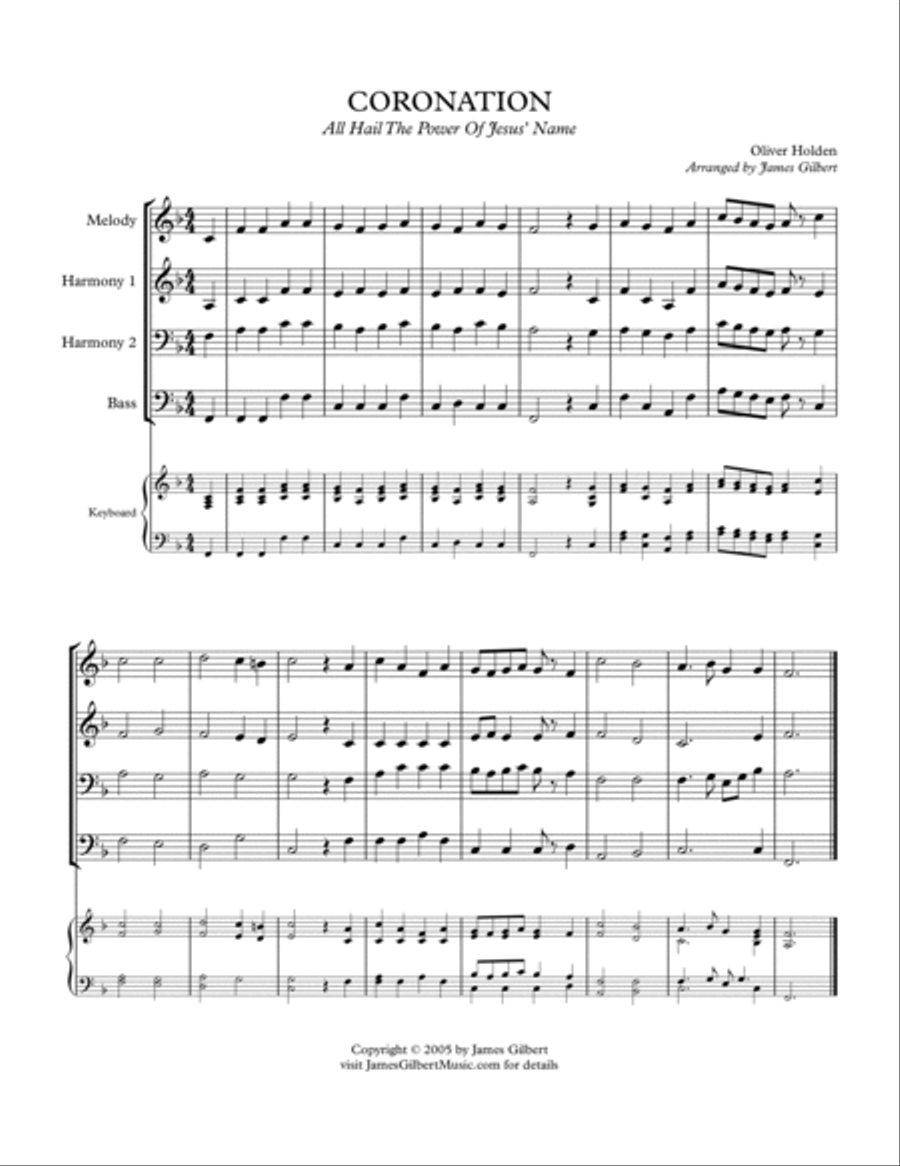 CORONATION (All Hail The Power) Small Ensemble scores gallery preview page 2