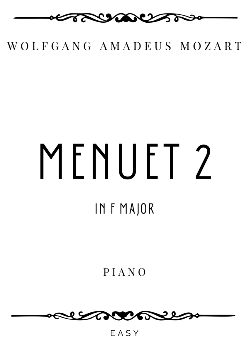 Mozart - Menuet 2 in F Major, K.6 - Easy image number null