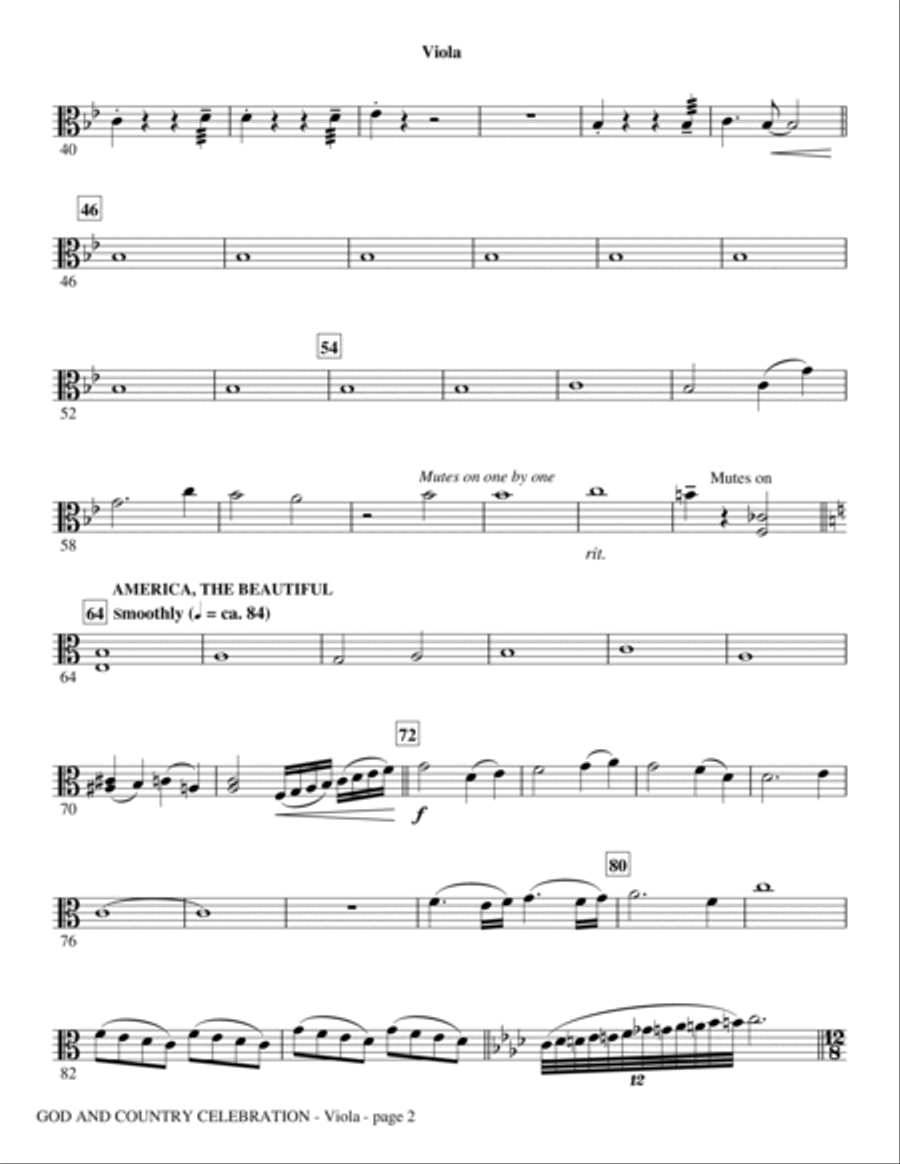 God And Country Celebration (Medley) - Cello Choir scores gallery preview page 2