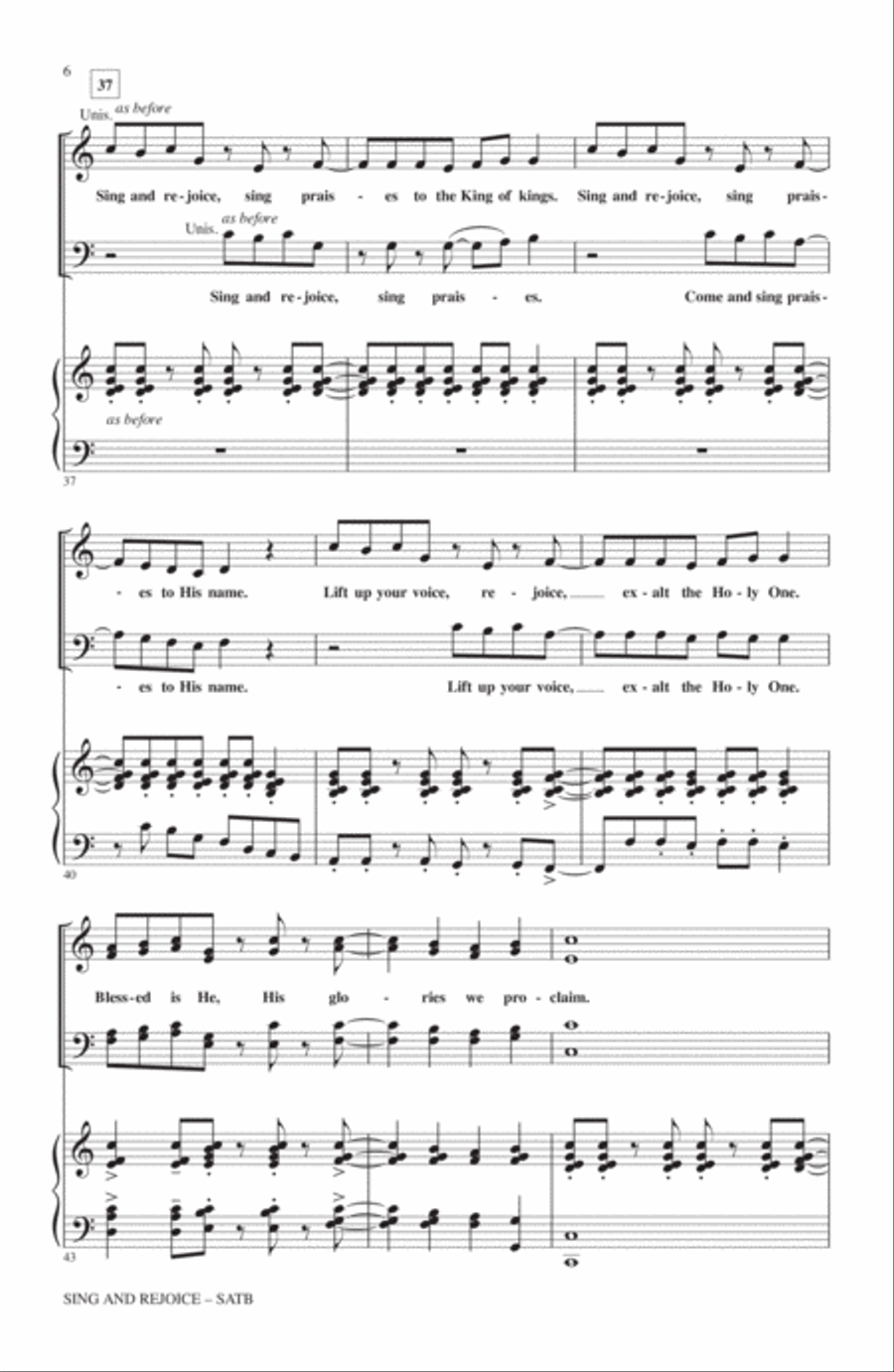 Sing And Rejoice 4-Part scores gallery preview page 5