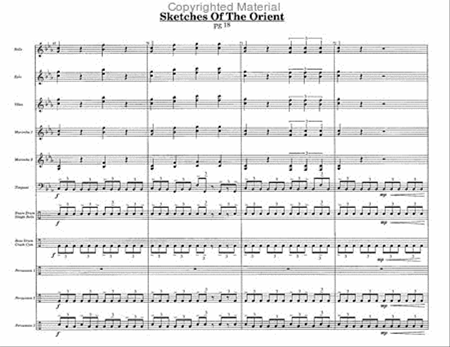 Sketches Of The Orient Percussion Ensemble scores gallery preview page 4