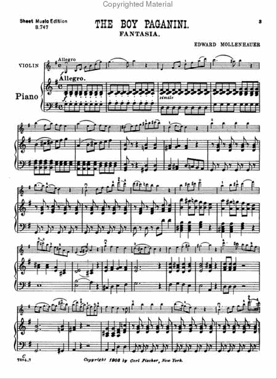The Boy Paganini Violin Solo scores gallery preview page 3
