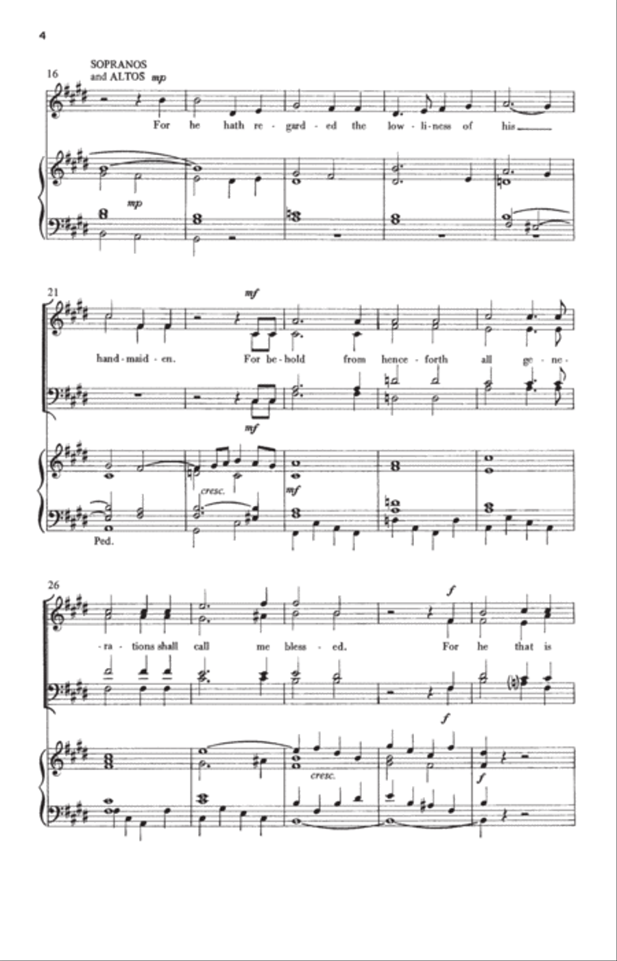 My soul doth magnify the Lord (Magnificat) 4-Part scores gallery preview page 4