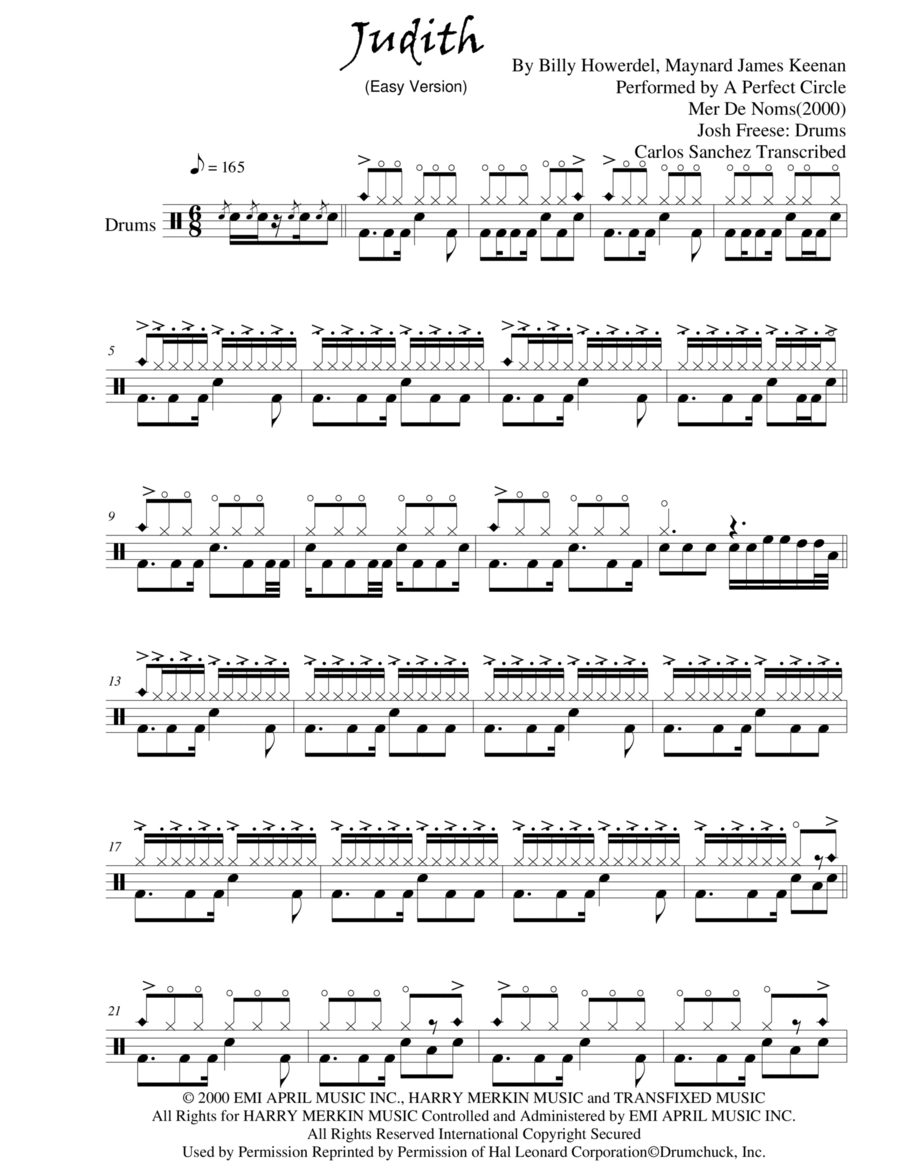 Judith Drum Set scores gallery preview page 1