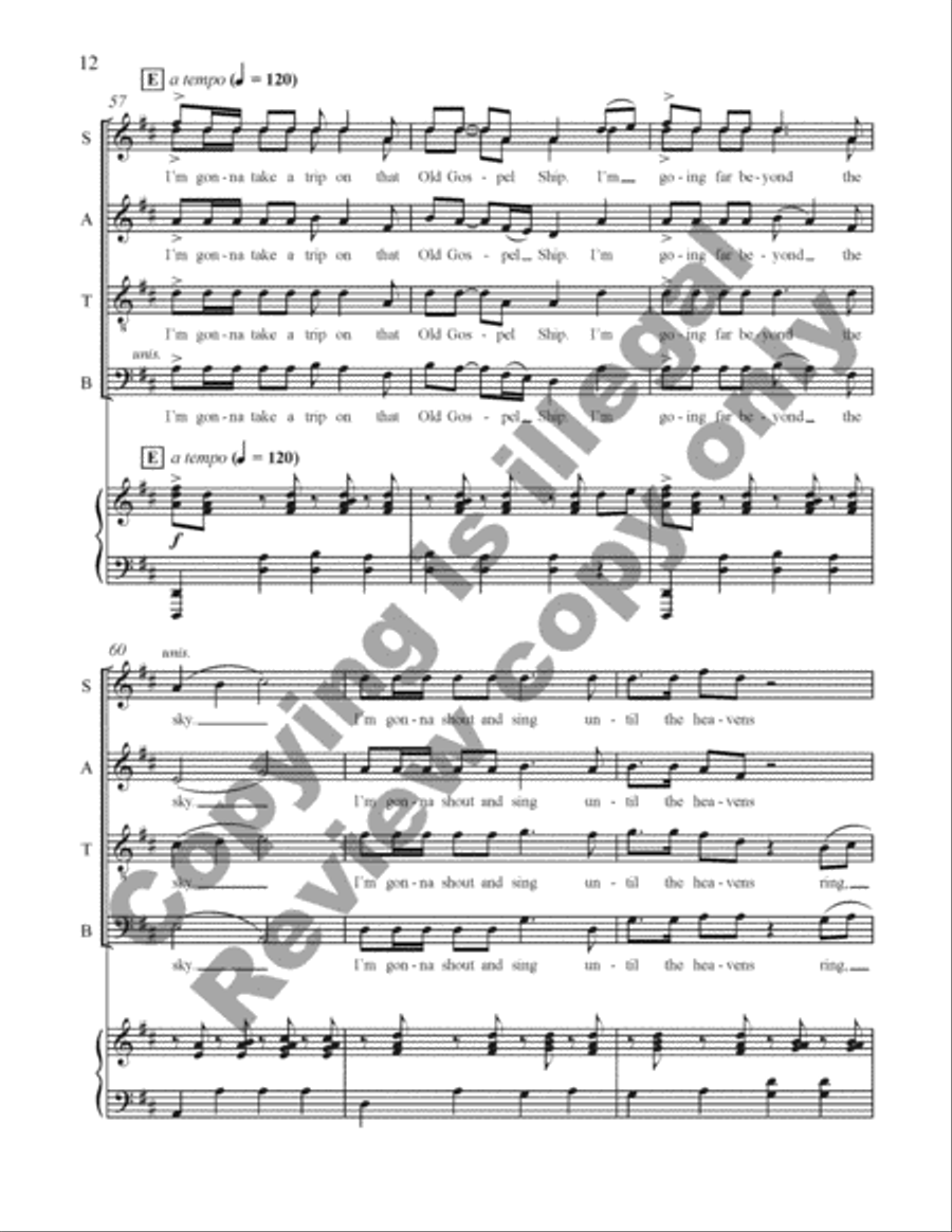 Gospel Songs: The Gospel Ship 4-Part scores gallery preview page 32