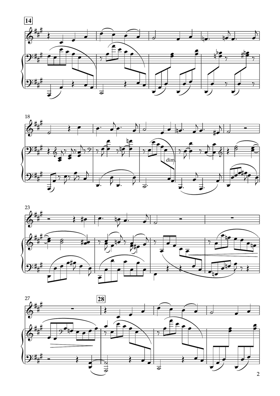 'Wie Melodien zieht es mir (It moves like a melody)' Op.105-1 for Clarinet & Piano Clarinet Solo scores gallery preview page 2