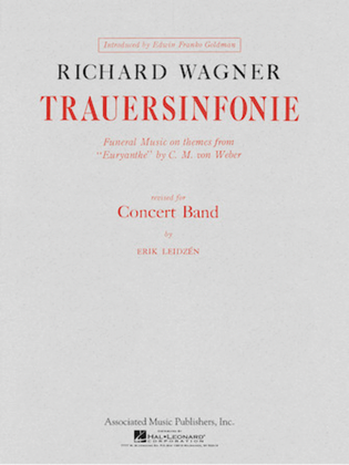 Trauersinfonie Band Score Funeral Music On Themes From Euryanthe