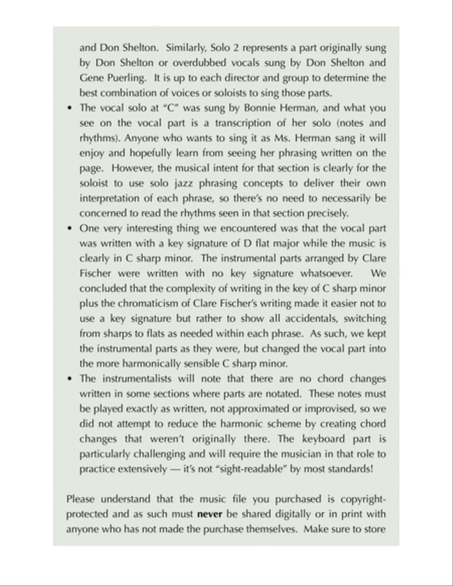 'round Midnight Divisi scores gallery preview page 3