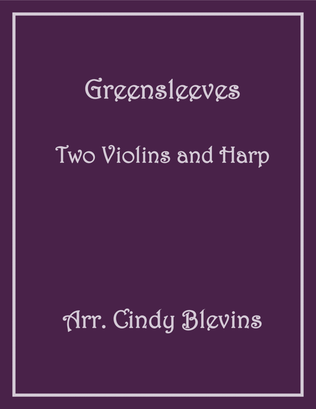 Book cover for Greensleeves, Two Violins and Harp