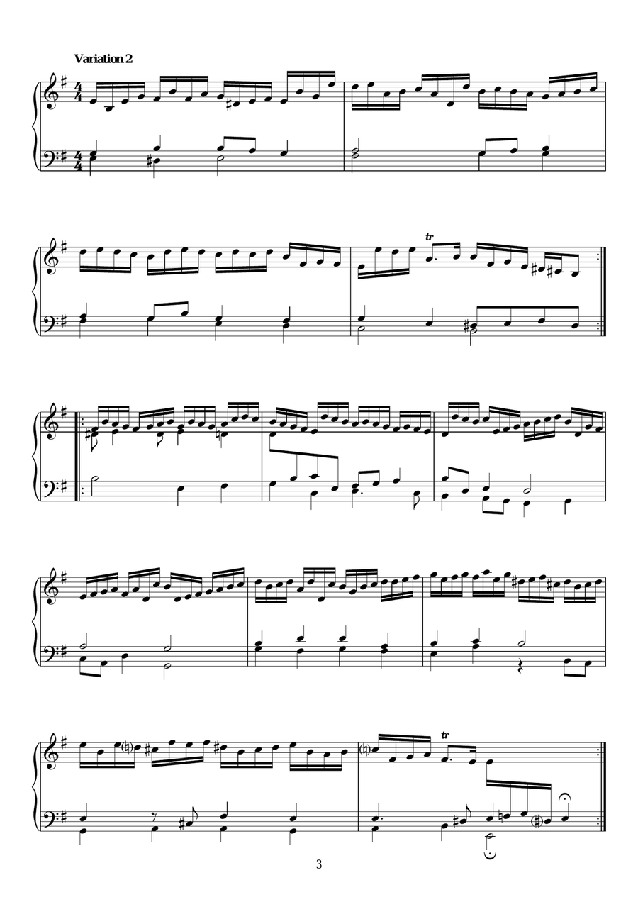 Hexachordum Apollinis: Aria Secunda Piano Solo scores gallery preview page 3
