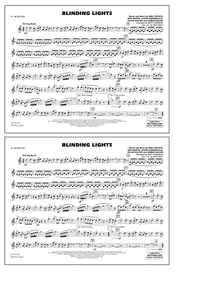 Blinding Lights (arr. Matt Conaway) - Eb Alto Sax