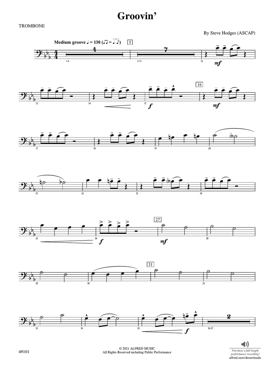 Groovin': 1st Trombone