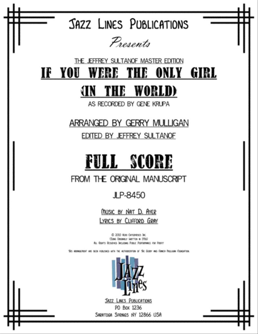 If You Were The Only Girl (In The World) Big Band scores gallery preview page 2