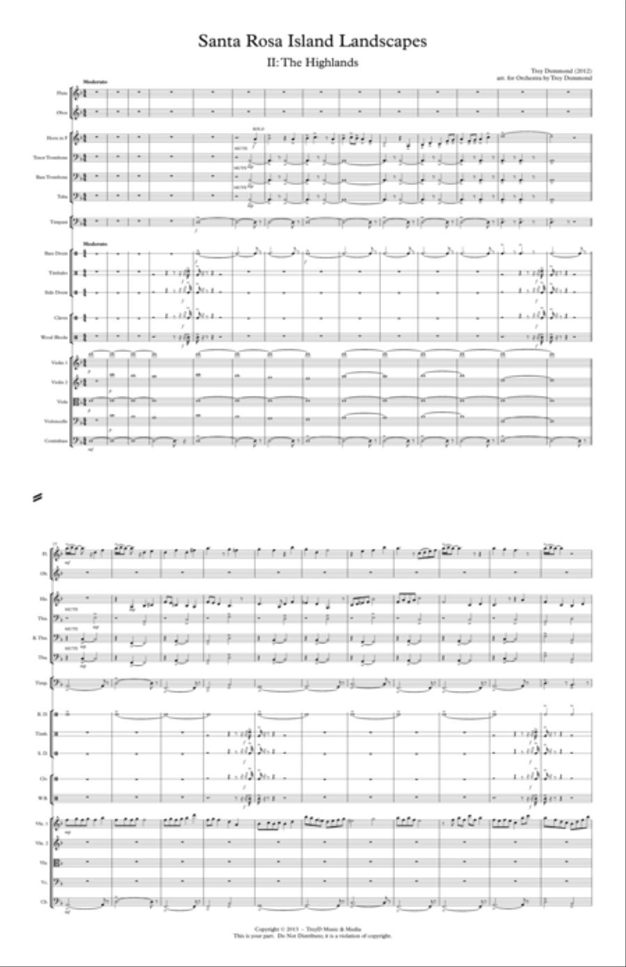 The Highlands Chamber Orchestra scores gallery preview page 1